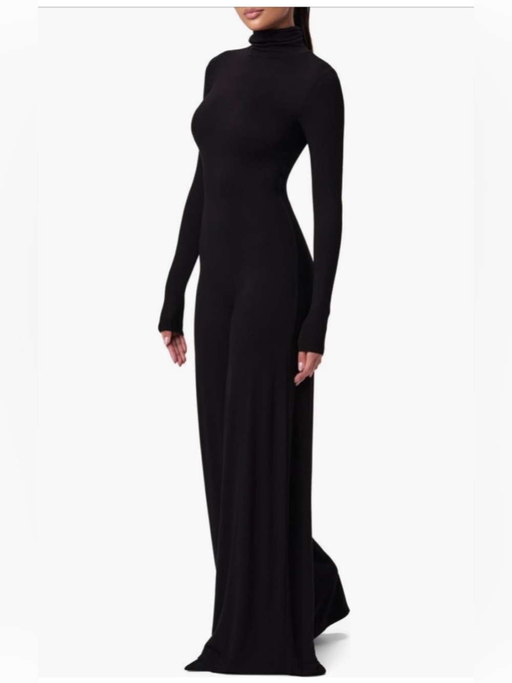 Naked Wardrobe Sculpt Turtleneck Wide Leg Jumpsuit - Picture 3 of 5
